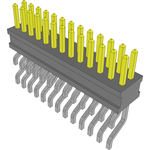 Conn Unshrouded Header HDR 26 POS 1.27mm Solder RA Side Entry SMD TIGER CLAW™ Tube