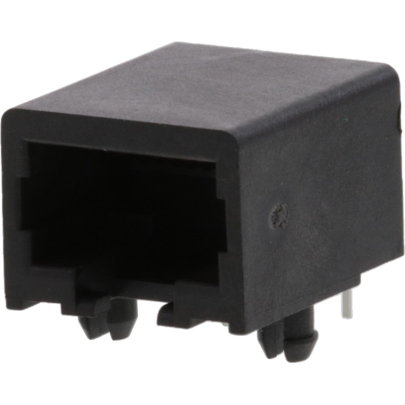 Molex-43202-8104 Connector Telephone and Telecom Conn RJ-45 F 8 POS 2.54mm Solder RA Thru-Hole 8 Terminal 1 Port Cat 3 Tray