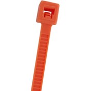 NTE Electronics-04-11503 Sujetacables Cable Ties, Standard Locking Nylon Orange 77.78mm Bag