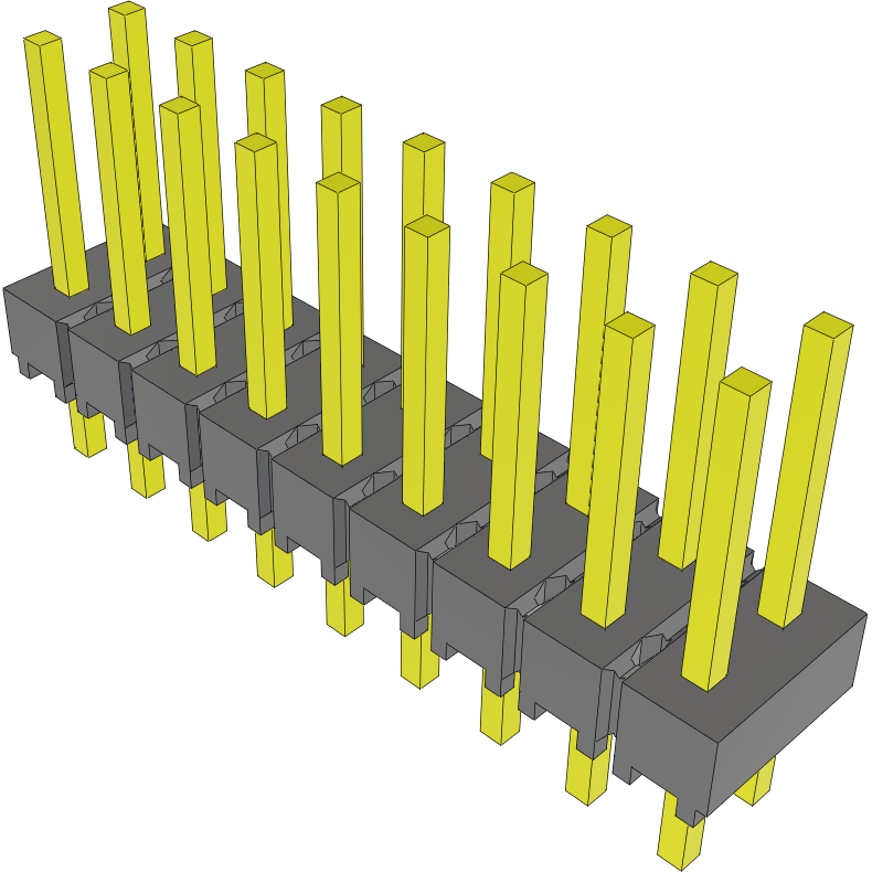 Samtec-MTSW-109-24-L-D-275 Connector Headers and PCB Receptacles Conn Unshrouded Header HDR 18 POS 2.54mm Solder ST Thru-Hole Bulk