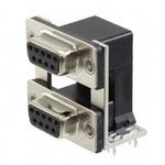 Conn D-Sub SKT/SKT 9/9 POS 1.38mm/1.38mm Solder RA Thru-Hole 18 Terminal 2 Port