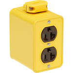 Super-Safeway Multiple Outlet Box, Standard Depth, 2-Sided, NEMA 5-20 Duplex