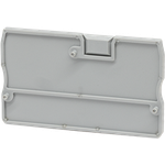 2.5 mm Wire Size, UL94 V-0, Gray, DIN Rail Terminal Block End Cap