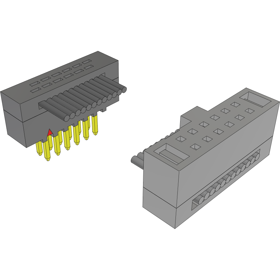 Samtec-FFMD-06-T-07.00-01-N-R Flachband Kabelbaugruppen Cable Assembly Flat Ribbon 0.17m 30AWG IDC Connector to 2(IDC Connector) 12 to 12 POS M-F/F IDT-IDT/IDT Bulk
