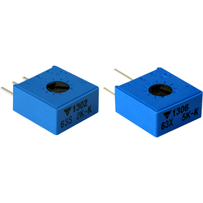 Vishay-M63M253KB40 Widerstandstrimmern, Potenziometern und Regelwiderstande Res Cermet Trimmer 25K Ohm 10% 0.5W(1/2W) 1(Elec)/1(Mech)Turns (9.52 X 9.52 X 4.83mm) Pin Thru-Hole Bulk