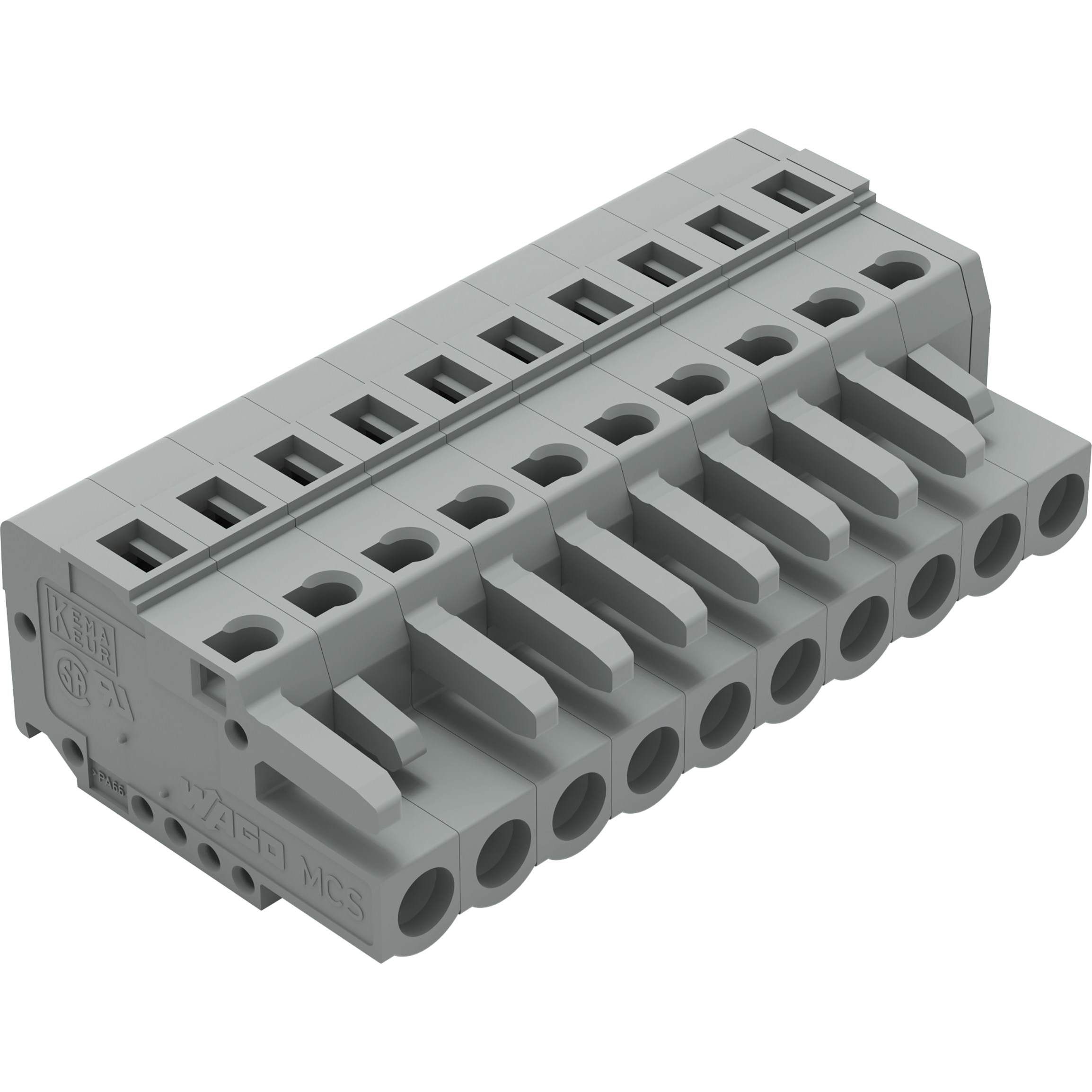 WAGO-231-110/026-000 Steckverbinder, Klemmenblöcke Conn Terminal Block F 10 POS 5mm Screw ST Panel Mount 15A Box