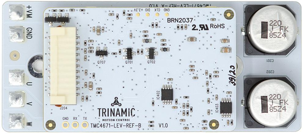 Analog Devices-TMC4671-LEV-REF Energiemanagement, Entwicklungsplatinen und -kits TMC4671 Motion Motor Control 5V/6V/12V Output Reference Design Board