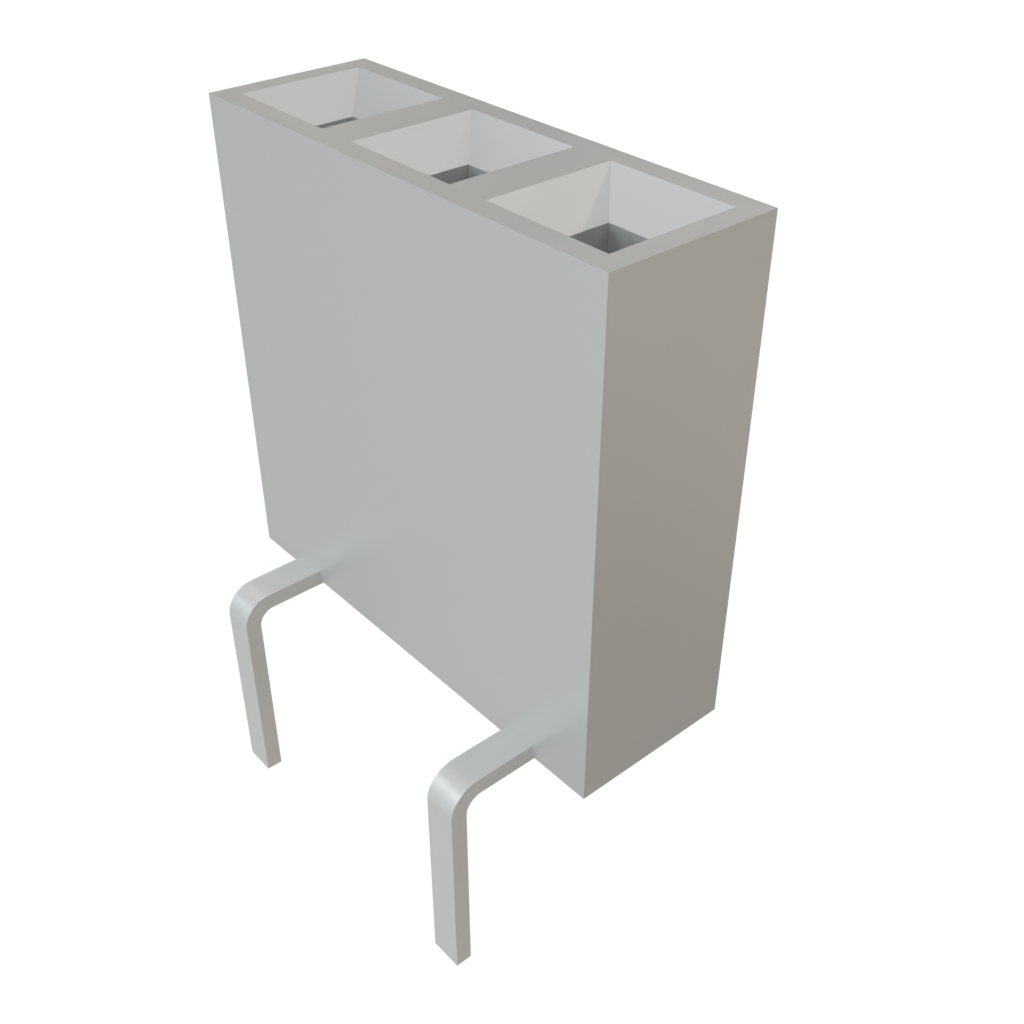 Samtec-MTSW-103-22-L-S-440 Cabezales del conector y receptáculos PCB Conn Unshrouded Header HDR 3 POS 2.54mm Solder ST Top Entry Thru-Hole Bulk