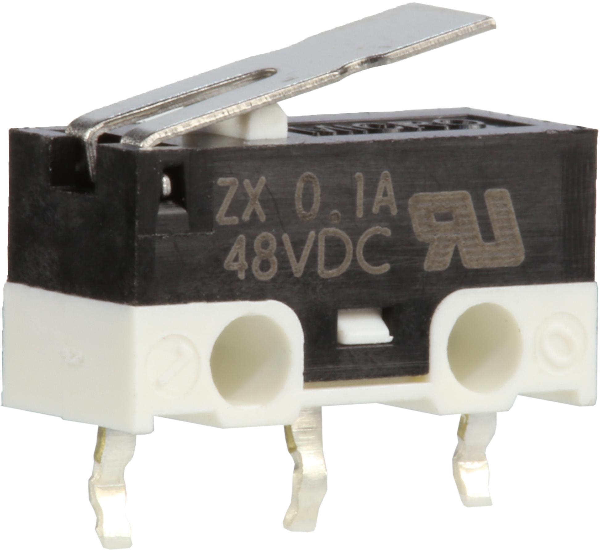 Honeywell-ZX10C30B01 Schnappschalter Switch Snap Action N.O./N.C. SPDT Short Straight Lever 0.1A 125VAC 60VDC 0.4N Thru-Hole PC Pins