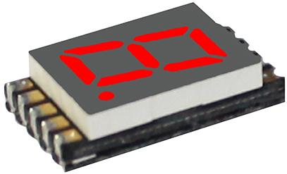 Visual Communications-DSM7UA30101 Écrans DEL segmentés Displays Module 1DIGIT 8LED Red CA 10-Pin SMD Module Cut Tape
