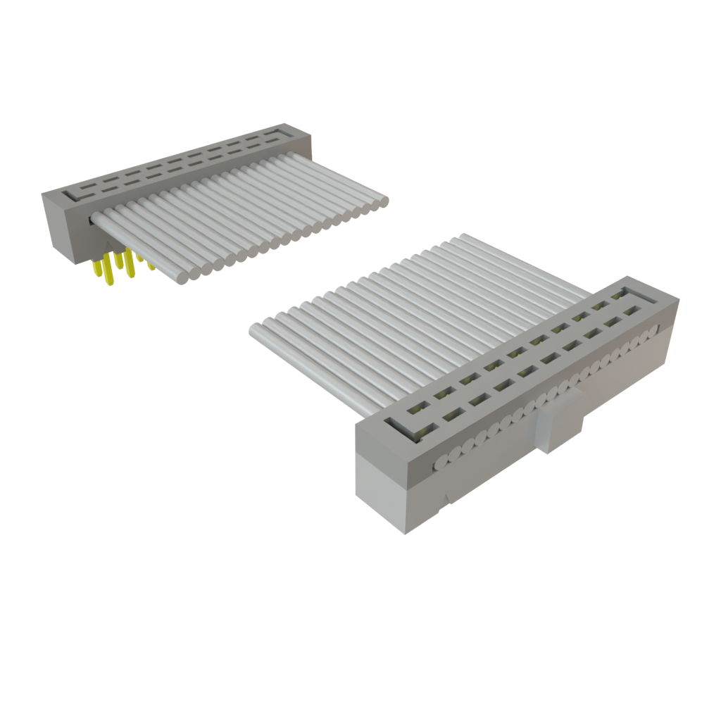 Samtec-TCMD-10-T-02.00-01-N Cable Assembly 0.05m 28AWG 1mm 20 to 20 POS IDC Connector to IDC Connector F-M TIGER EYE™ Clamshell