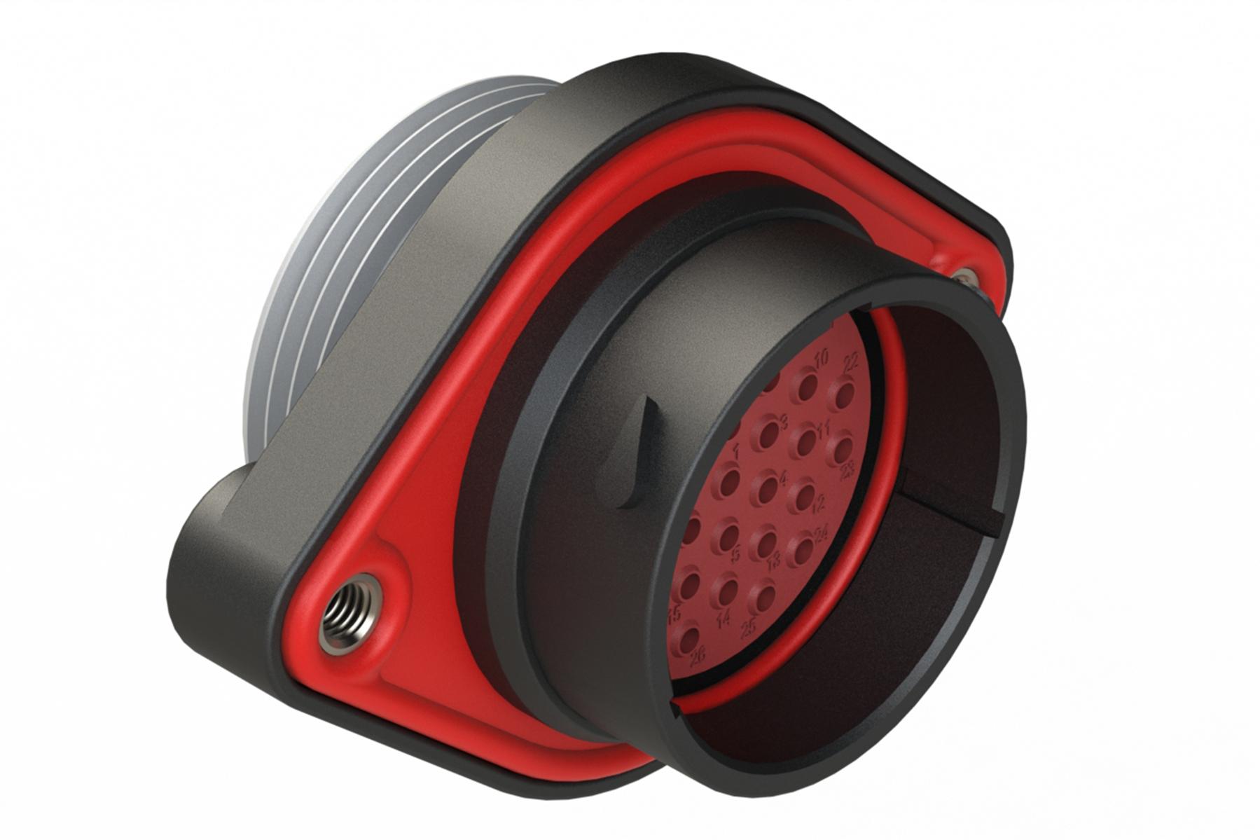 Amphenol-AHDP02-24-31PT-WTA Steckverbinder, rund Conn Circular PIN 31 POS ST Panel Mount 31 Terminal 1 Port Box