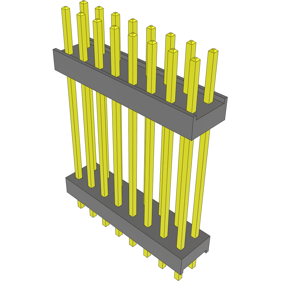 Samtec-DW-08-20-T-D-827 Steckverbinderleisten und Leiterplattenbuchsen Conn Board Stacker HDR 16 POS 2.54mm Solder ST Thru-Hole Bulk