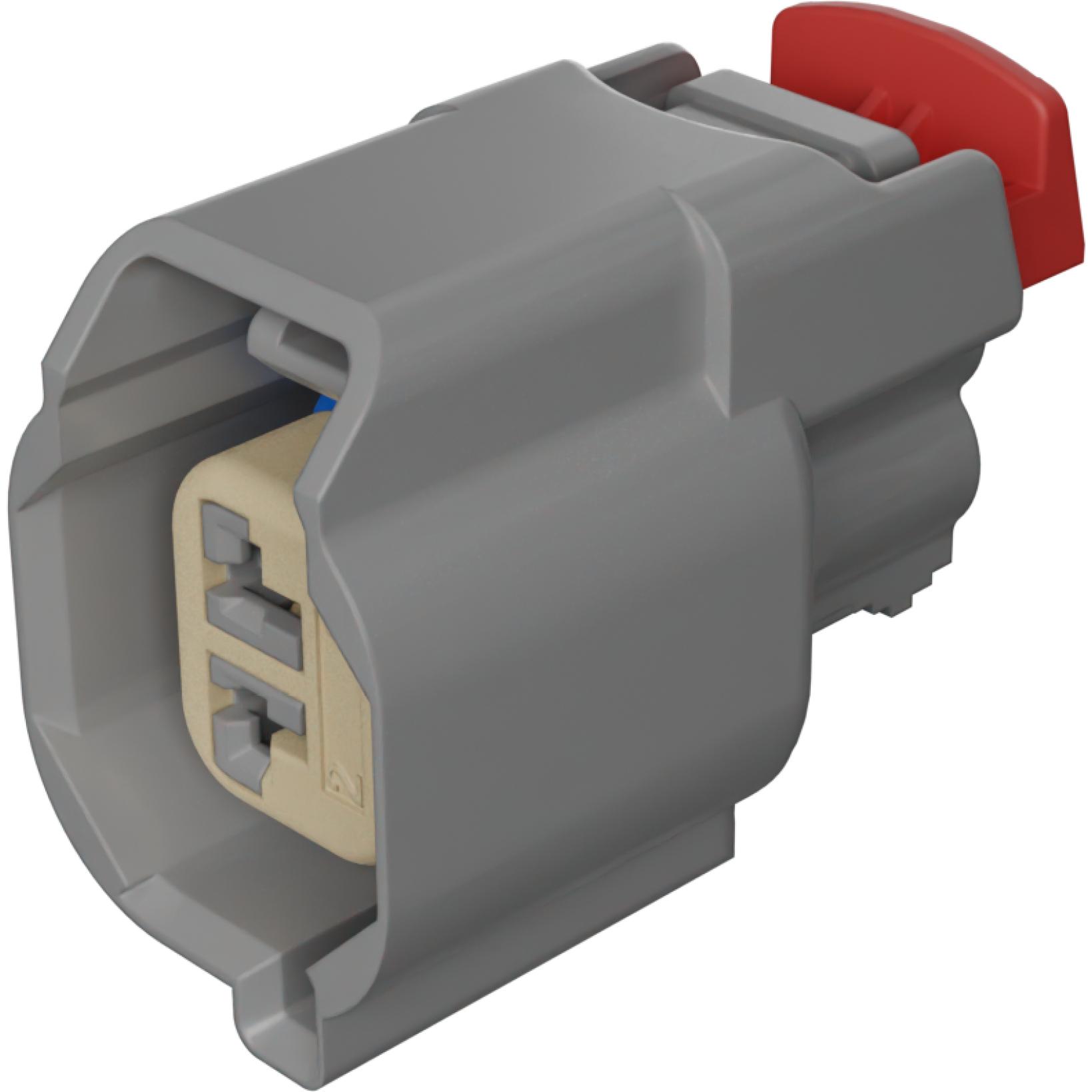 Molex-34062-0026 Einzeladersteckverbinder, Gehäuse Conn Housing F 2 POS 5mm Crimp ST Cable Mount Light Gray MX 150™ Bag