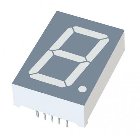 Everlight Electronics-EADCS080RA1 Écrans DEL segmentés Display Segmented Module 1DIGIT 9LED Brilliant Red CC 16-Pin DIP Module Tube