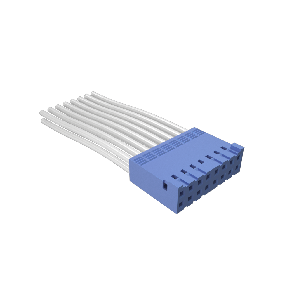 Amphenol Communications Solutions-65239-008LF Einzeladersteckverbinder, Gehäuse Dubox® 2.54mm, Crimp-to-Wire Housing, Double Row, 16 Position