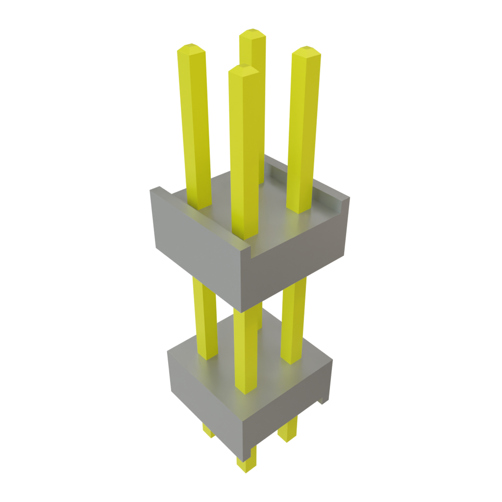 Samtec-DW-02-09-L-D-415 Steckverbinderleisten und Leiterplattenbuchsen Conn Board Stacker HDR 4 POS 2.54mm Solder ST Top Entry Thru-Hole Bulk