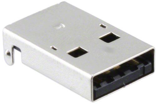 CnC Tech, LLC-1002-015-01001 Connector USB Conn USB 2.0 Type A PL 4 POS 2mm/2.5mm Solder RA Thru-Hole 4 Terminal 1 Port