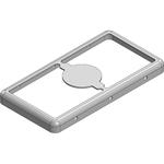 32.1 x 16.6 x 2.5mm Two-piece Drawn-Seamless RF Shield/EMI Shield FRAME (Nickel-Silver)