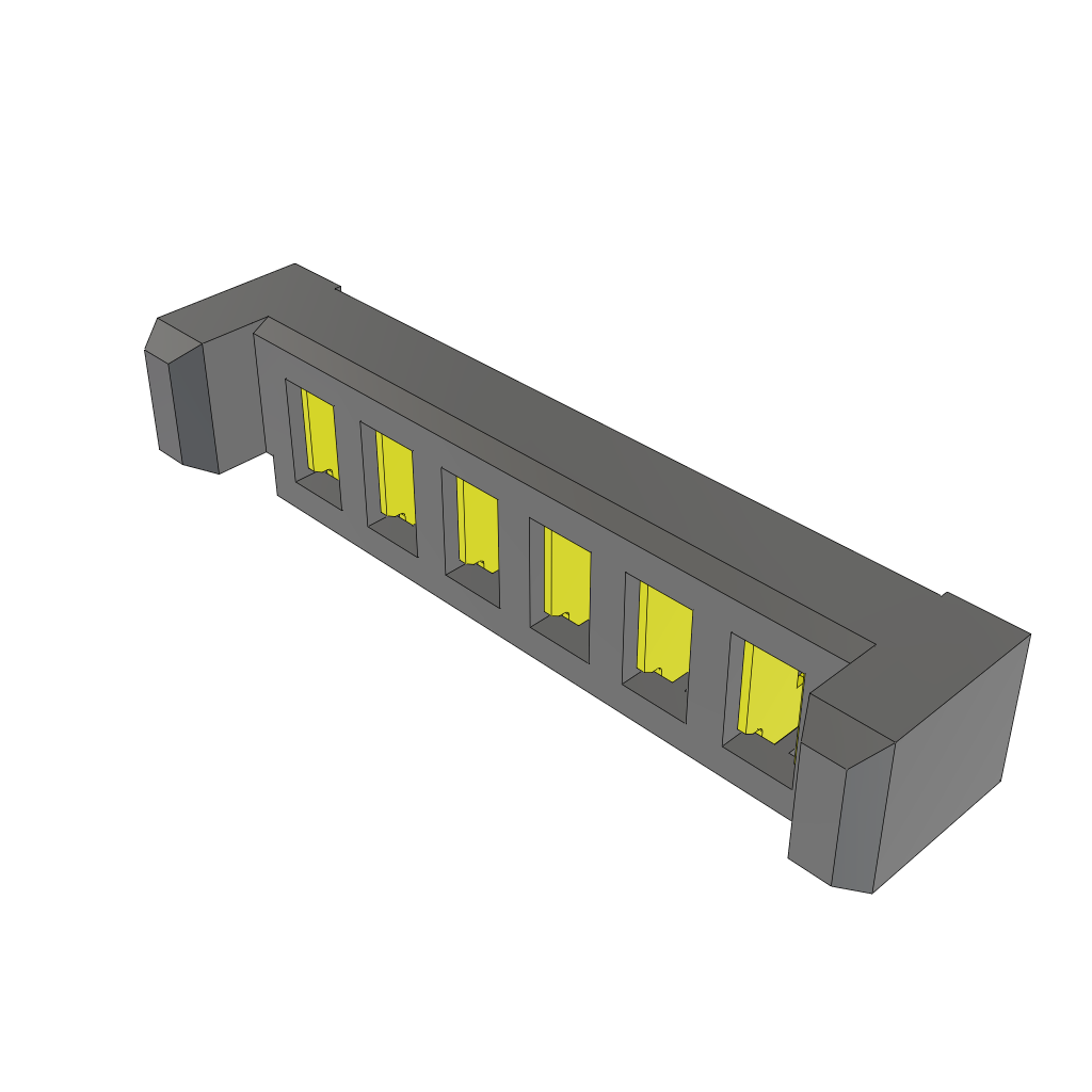 Samtec-UPS-06-04.0-03-L-PV Connector Headers and PCB Receptacles Conn Dual Blade Power Header RCP 6Power POS 2mm Press Fit ST Top Entry Thru-Hole PowerStrip™ Tube