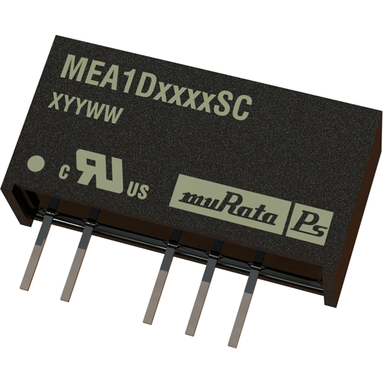 Murata Power Solutions-MEA1D4805SC Convertitore da DC a DC e modulo di regolazione della commutazione Module DC-DC 48VIN 2-OUT -5V/5V -0.1A/0.1A 1W 5-Pin SIP Module Tube