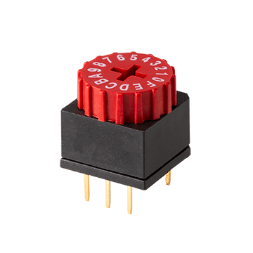 Same Sky (formerly CUI Devices)-RDS6-16S-1065-3-D Switch DIP Switch DIP N.O./N.C. SP16T 16 Numbered Dial 0.15A 42VDC PC Pins 3.8mm Thru-Hole Tube