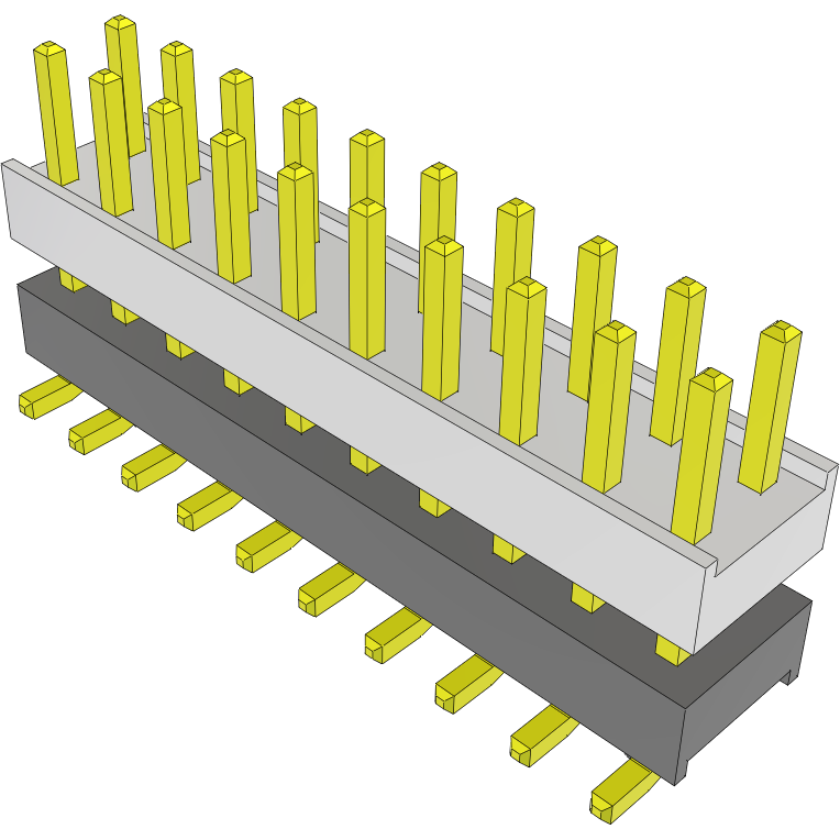 Samtec-HW-10-08-G-D-315-SM-A Connector Headers and PCB Receptacles Conn Board Stacker HDR 20 POS 2.54mm Solder ST Top Entry SMD Tube