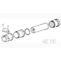 TE Connectivity-207052-2 Connector Accessories Connector Accessories Seal Straight Elastomer Gray Bag