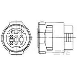 Conn Circular PL 2 POS 6.5mm Crimp ST Cable Mount Natural Bag