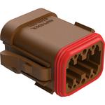 Conn Housing PL 8 POS Crimp ST Cable Mount Brown