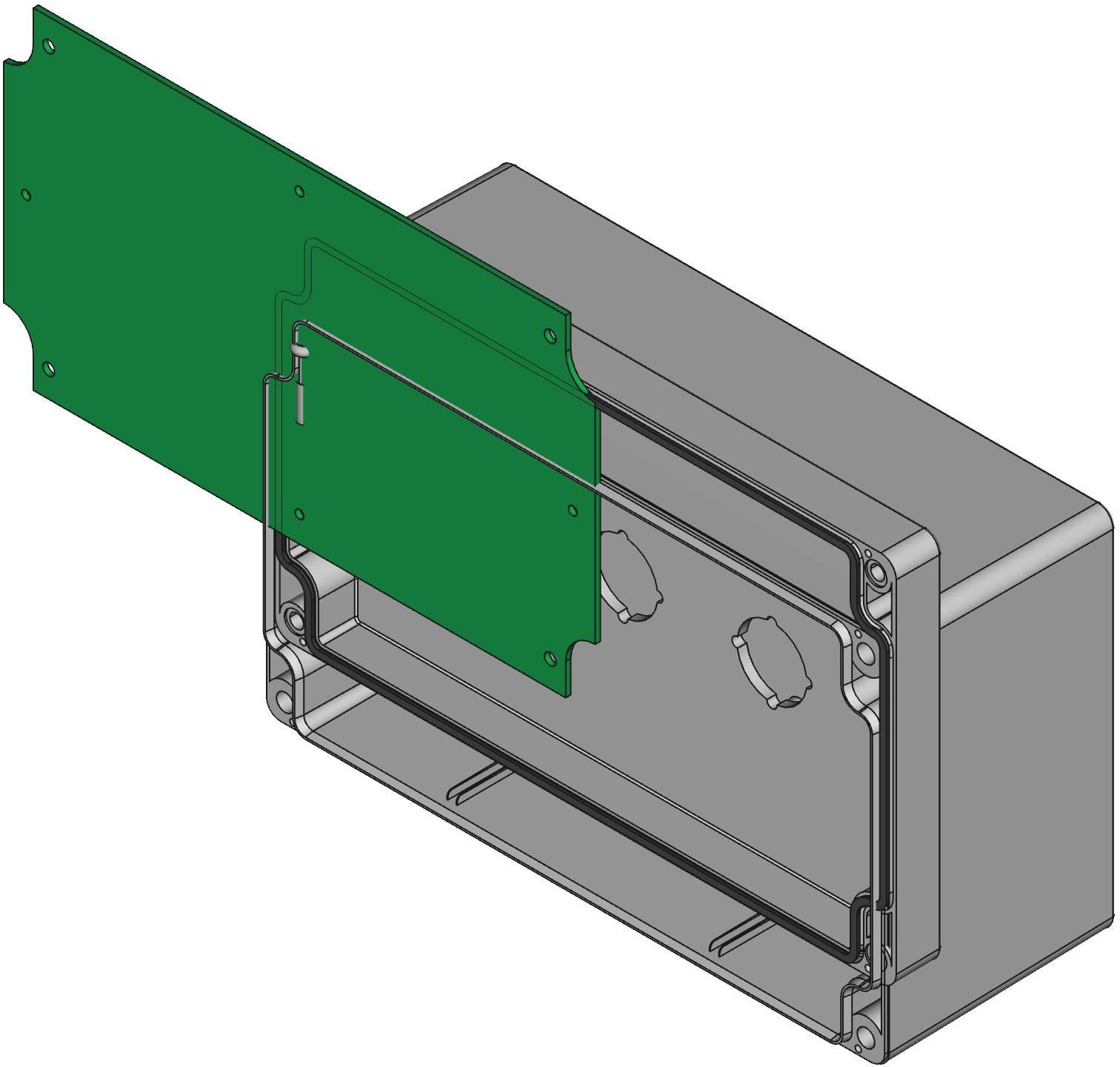 Hammond Manufacturing-1554MPB3 Light Gray Polycarbonate Wall Mount Pushbutton Enclosure