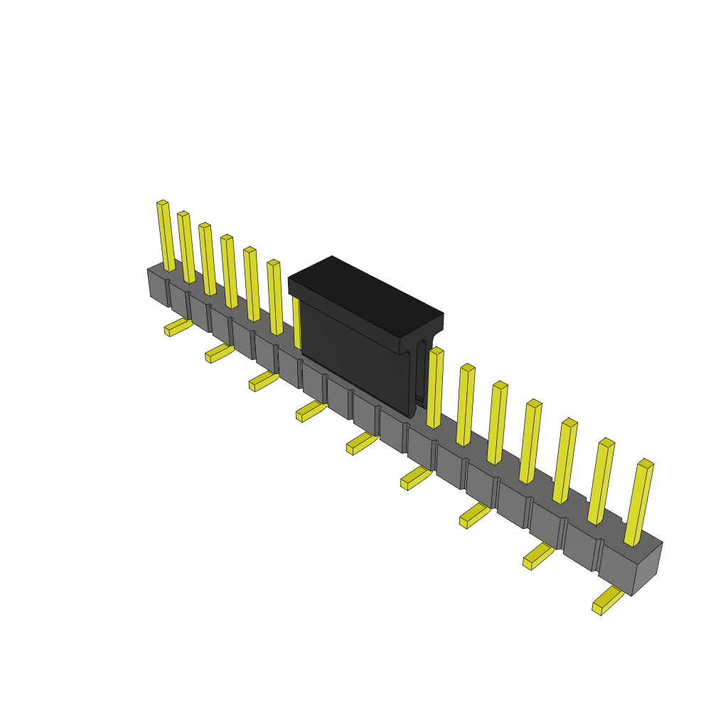 Samtec-TSM-118-01-L-SV-P Piastre connettori e prese PCB Conn Unshrouded Header HDR 18 POS 2.54mm Solder ST Top Entry SMD Tube