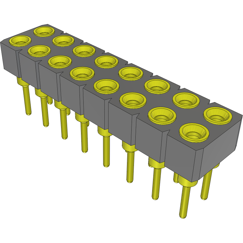 Samtec-SD-108-TT-2 Connector Headers and PCB Receptacles Conn Socket Strip SKT 16 POS 2.54mm Solder ST Top Entry Thru-Hole Tube