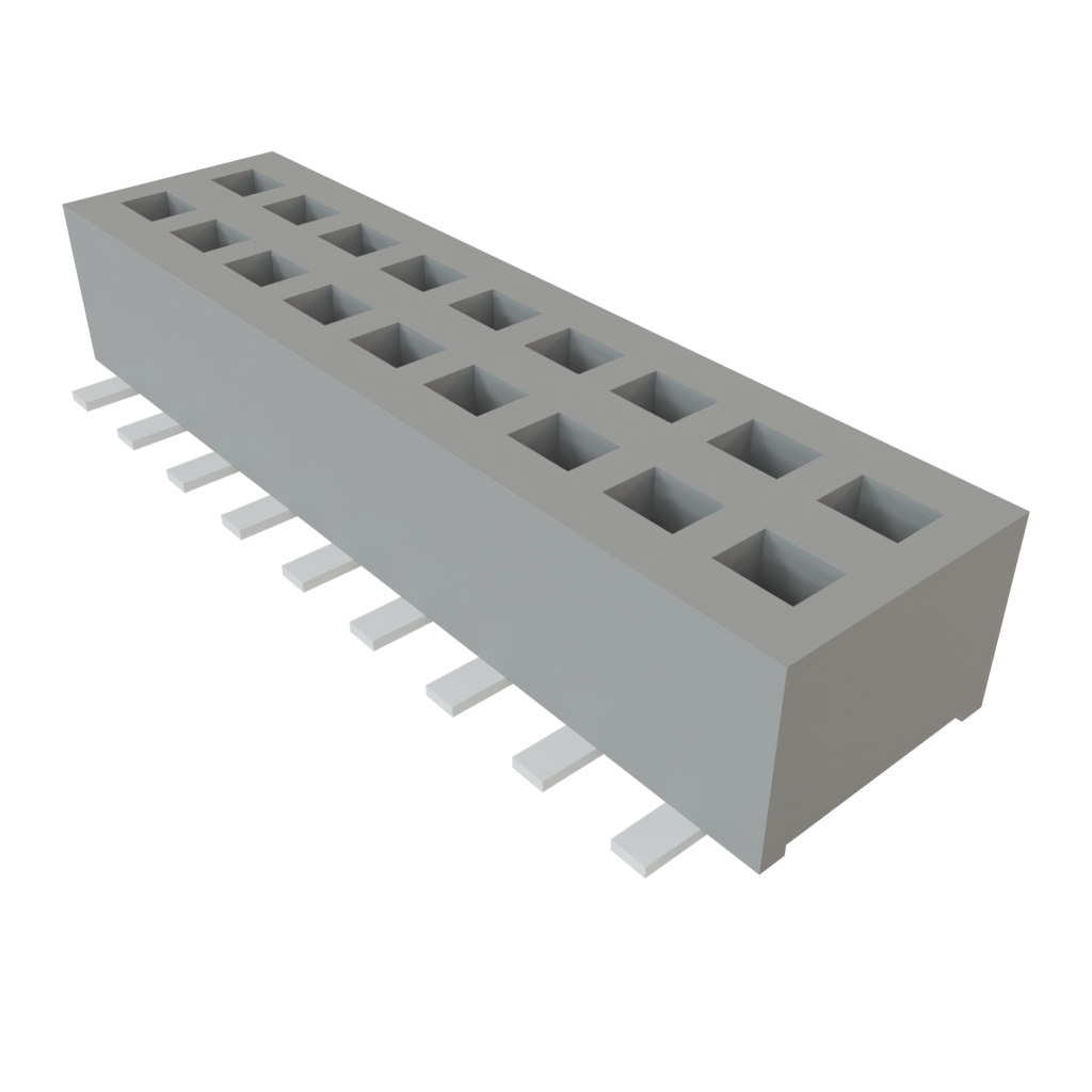 Samtec-CLP-109-02-F-D-BE-A Piastre connettori e prese PCB Conn Socket Strip SKT 18 POS 1.27mm Solder ST Bottom Entry SMD TIGER CLAW™ Tube