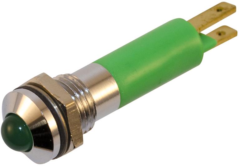 Wamco, Inc-WL-19080255 Panel Mount Indicators LED Panel Mount Indicator Uni-Color Green 1400mcd 2-Pin