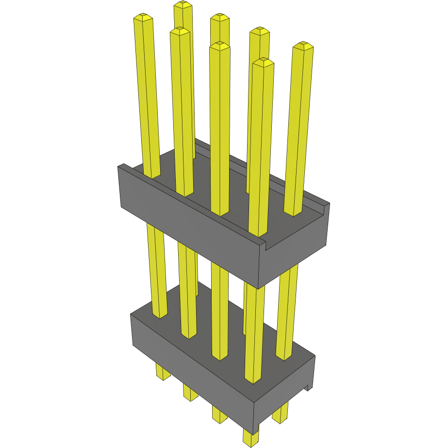 Samtec-DW-04-11-G-D-500 Steckverbinderleisten und Leiterplattenbuchsen Conn Board Stacker HDR 8 POS 2.54mm Solder ST Top Entry Thru-Hole Bulk