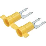 Fork Terminal 10-12AWG Copper Yellow 26.42mm Tin T/R
