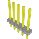 Conn Unshrouded Header HDR 5 POS 2.54mm Solder ST Top Entry Thru-Hole Bulk