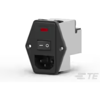 TE Connectivity-PE0S0DSXB Spannungsversorgungseingangsmodule Power Entry Module EMI Filtered M 3 POS (115VAC/230)VACVAC 10A/Contact Fuse/Switch/Voltage Selector ST 1 Port