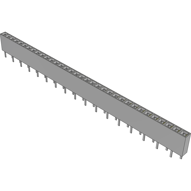 Samtec-BCS-134-L-S-DE Connector Headers and PCB Receptacles Conn Socket Strip SKT 34 POS 2.54mm Solder ST Top Entry Thru-Hole TIGER CLAW™ Tube