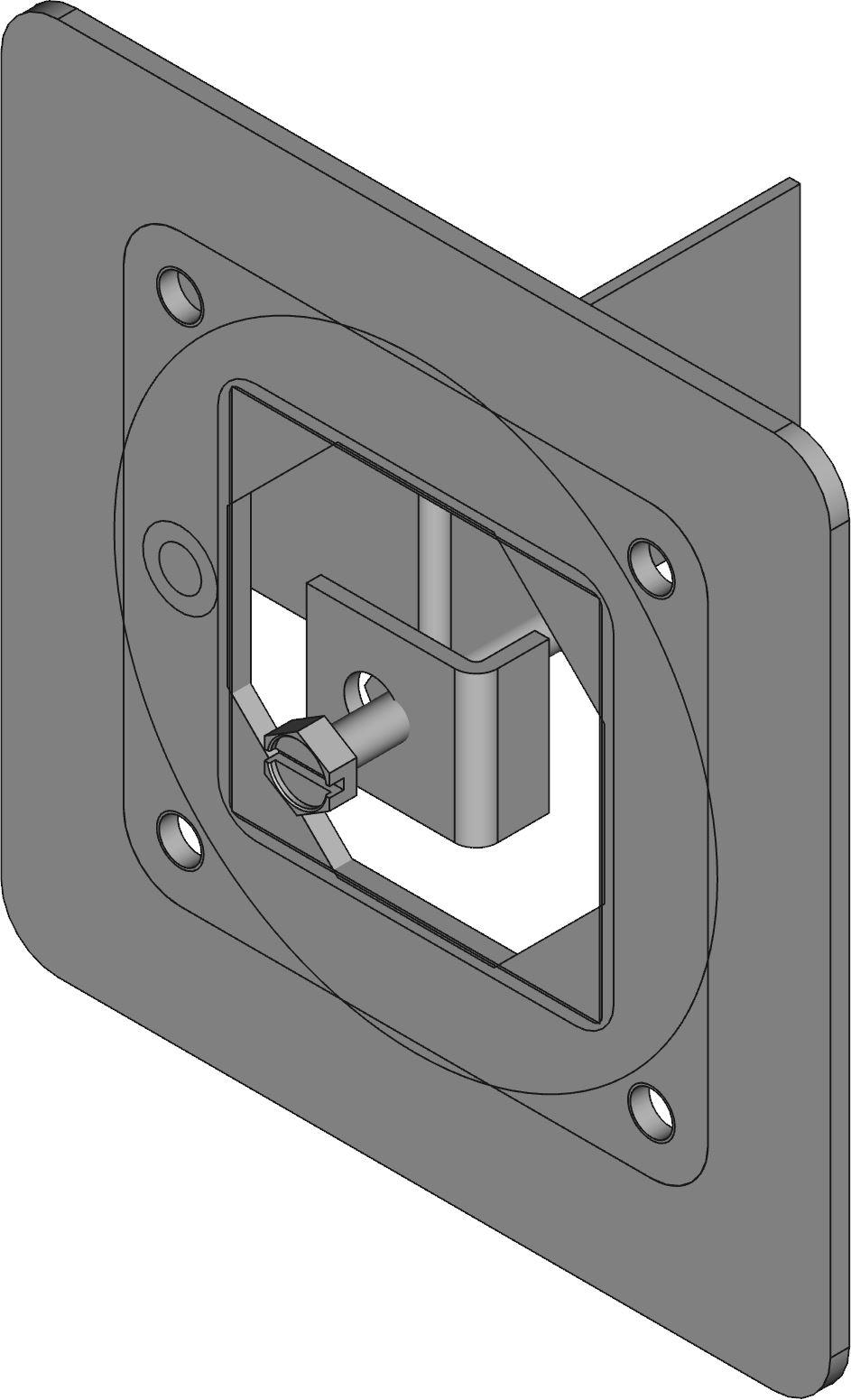 Hammond Manufacturing-1485BV1 Kabelzubehör N12 Wireway, Box Entry Swivel Nipple - Fits 2.5 x 2.5 - Steel Gray