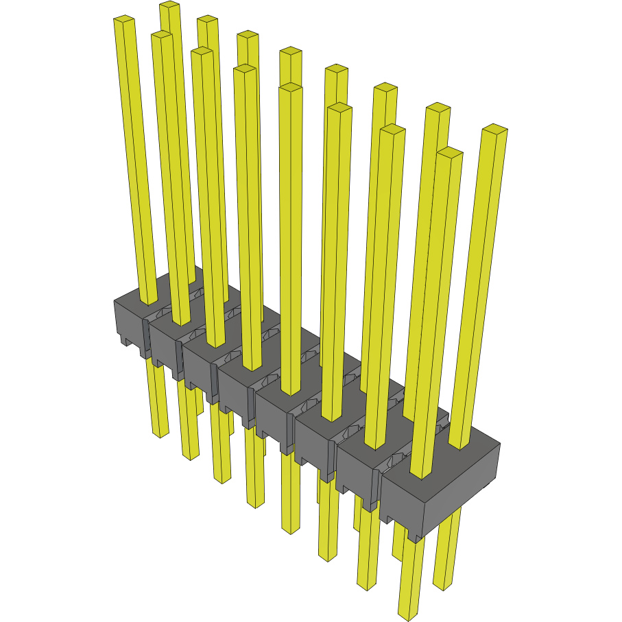 Samtec-MTSW-108-11-L-D-580 Steckverbinderleisten und Leiterplattenbuchsen Conn Unshrouded Header HDR 16 POS 2.54mm Solder ST Top Entry Thru-Hole Bulk