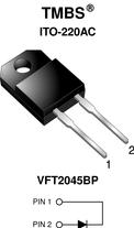 Vishay-VFT2045BP-M3/4W Gleichrichter Diode Schottky 45V 20A 2-Pin(2+Tab) ITO-220AC Tube