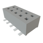 Conn Socket Strip SKT 10 POS 1.27mm Solder ST Top Entry SMD TIGER CLAW™ Tube