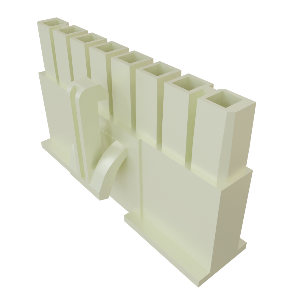 Samtec-IPBD-08-S-K Einzeladersteckverbinder, Gehäuse Conn Housing RCP 8 POS 4.19mm Crimp ST Cable Mount Black Bulk