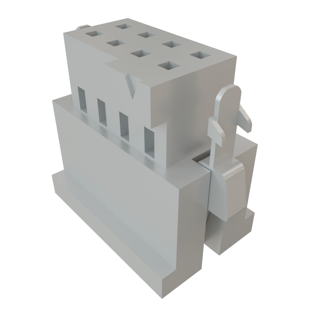 Samtec-ISD2-04-D-M Einzeladersteckverbinder, Gehäuse Conn Housing RCP 8 POS 2mm Crimp ST Cable Mount Black Tube