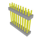 Conn Board Stacker HDR 18 POS 2mm Solder ST Top Entry Thru-Hole Bulk