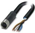 PHOENIX CONTACT-1425095 Assemblage de câble autre Cable Assembly, 4-position, PVC, black RAL 9005, Socket straight M12 SPEEDCON, L-coded, on free cable end,Cable length: 5 m, for direct current up to 16 A/63 V