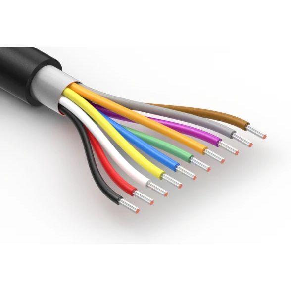 Tensility International-30-02479 Kabel, Mehrleiter Round Cable 10Conductors 28AWG 4.75mm 300V Black Thermoplastic Elastomer