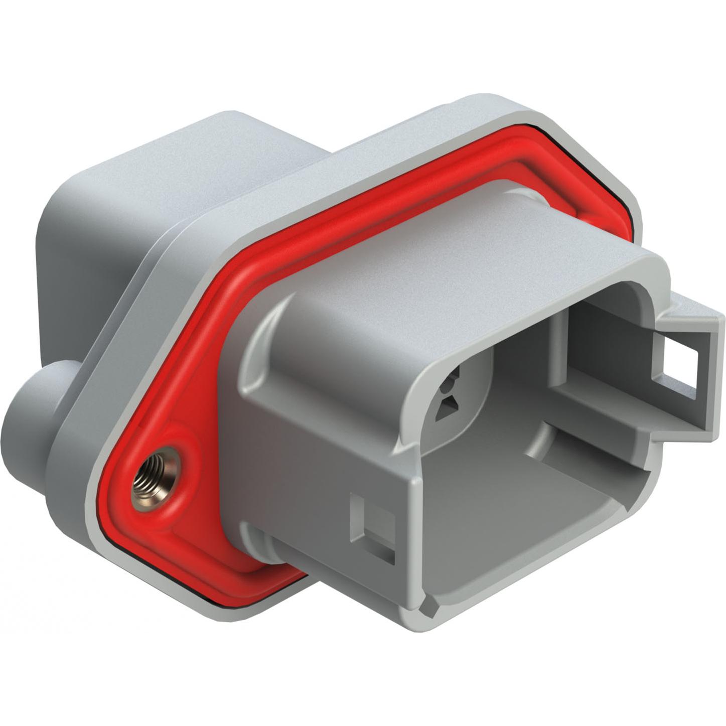 Amphenol-AT04-08PA-PM05 Einzeladersteckverbinder, Gehäuse Conn Housing RCP 8 POS Crimp ST Panel Mount Gray